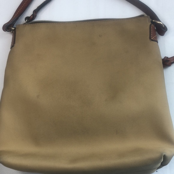 Dooney & Bourke Khaki Tan Nylon Collection Adjustable Shoulder Crossbody Bag - Picture 4 of 16